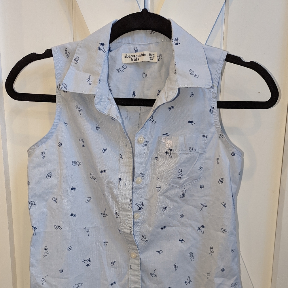 Lot of 3 Abercrombie & Fitch Girls sleeveless shirts 11/12